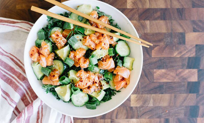 Salmon Avocado Poke Bowl Recipe