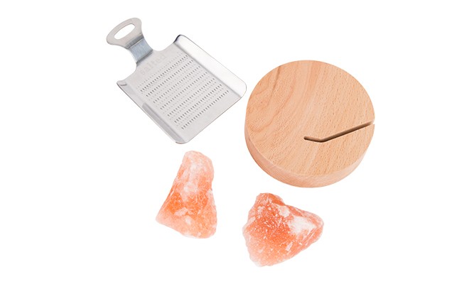 Pink Himalayan Salt Cube and Grater Set - Fresh Unlimited