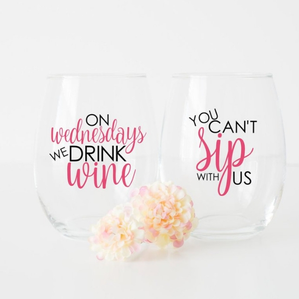 girls trip wine glasses