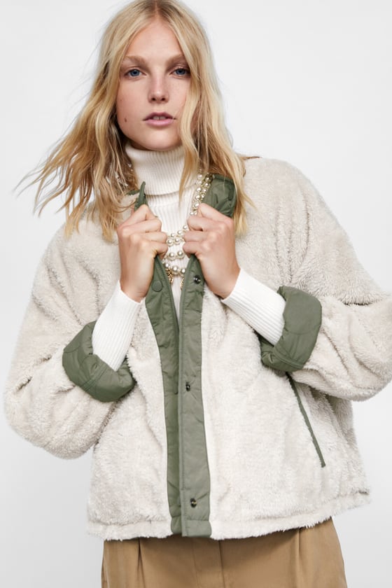 zara plush jacket