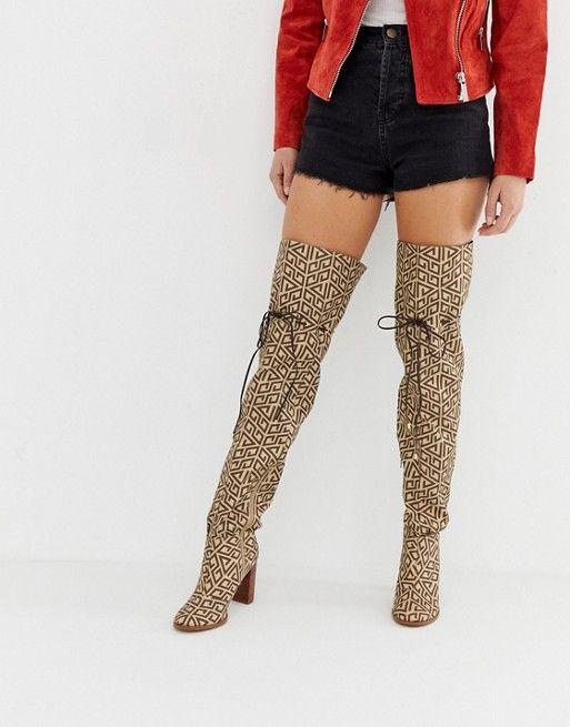 pretty in thigh high boots