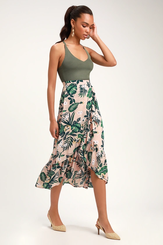 love fire leopard midi skirt