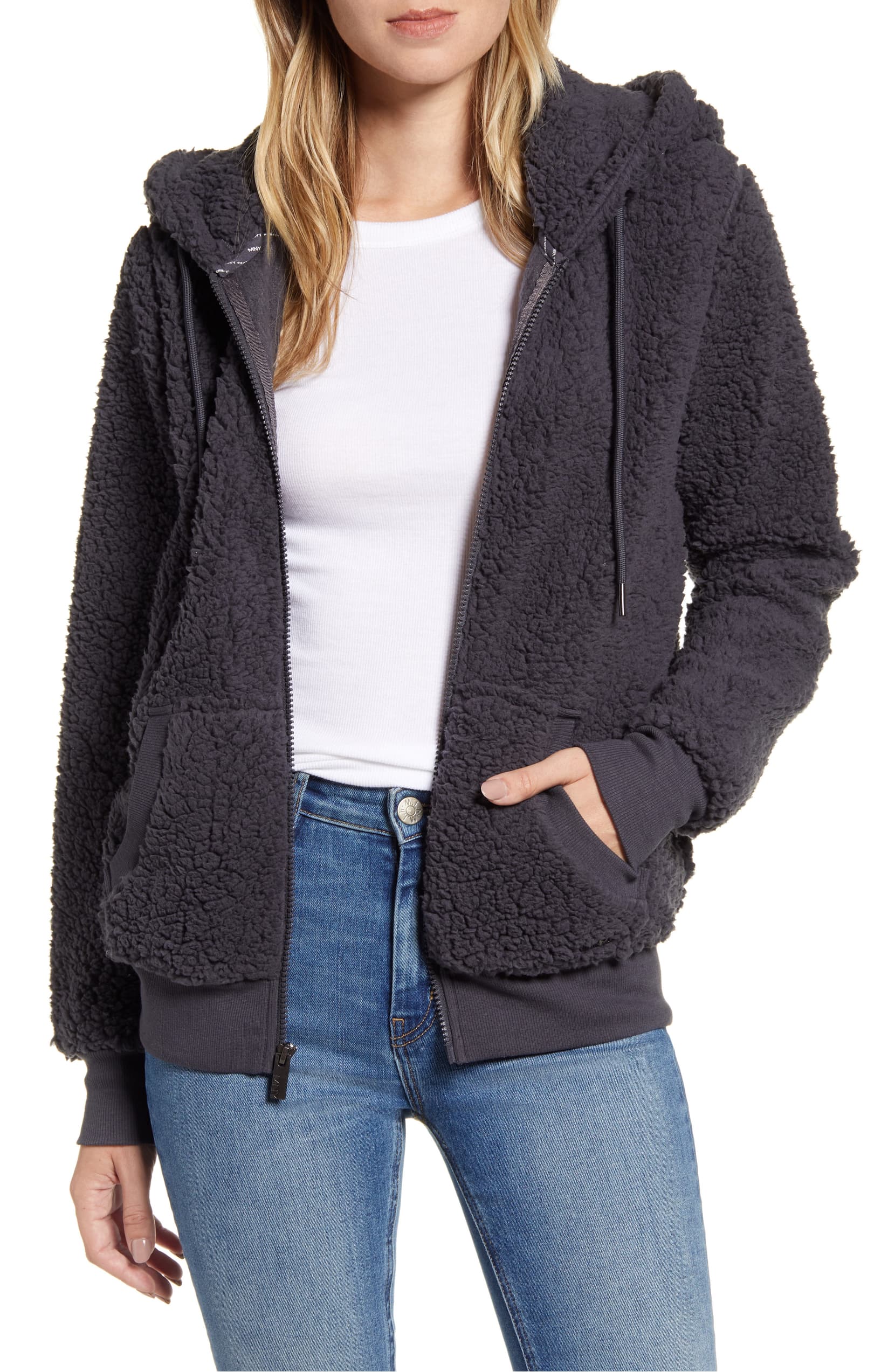 zella farrah hooded fleece jacket