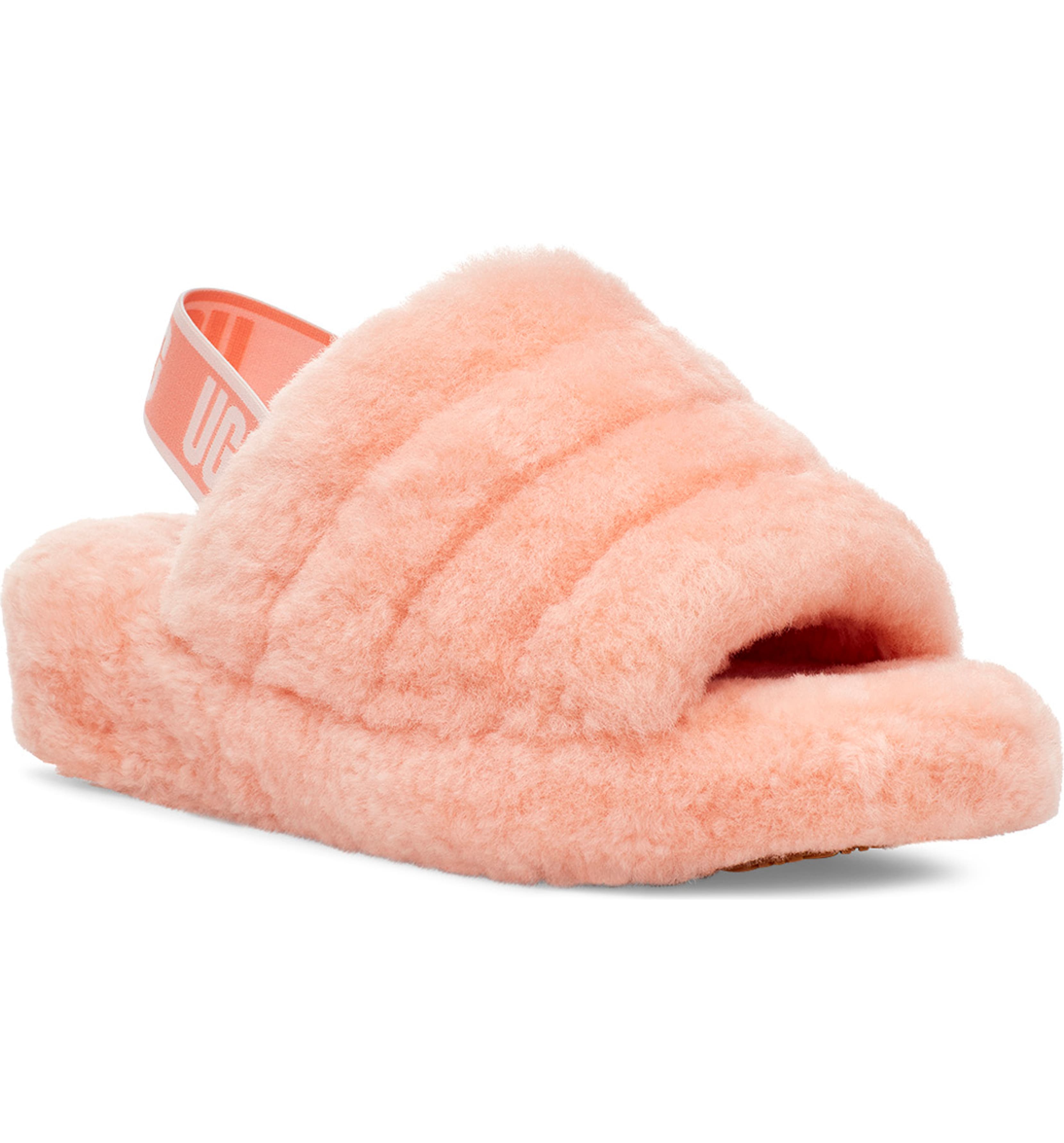 peach ugg slides