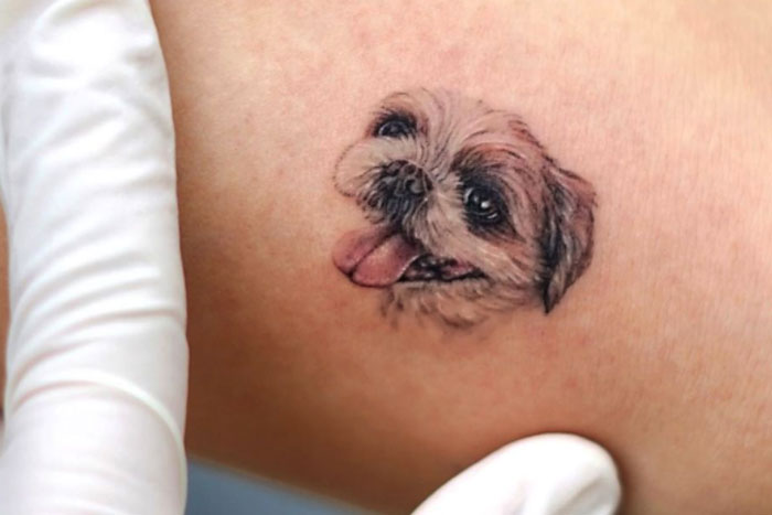 Custom Pet Dog Outline Tattoos | Inku Paw
