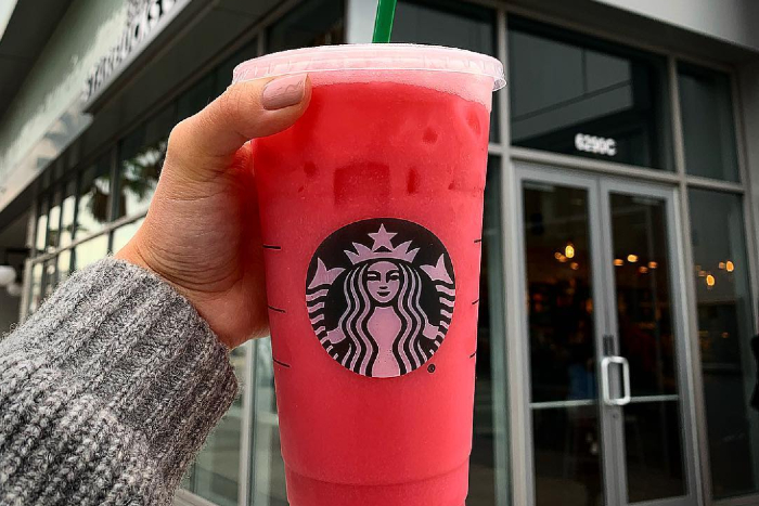 Strawberry Starbucks Cup With Straw Topper 