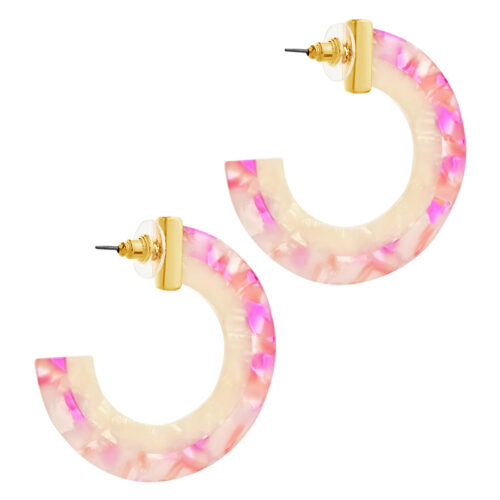 50mm Resin Hoop Earrings | Sterling Forever