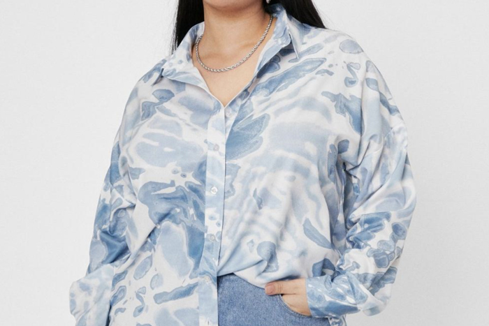 Long Sleeve Oversized Button Down Shirt