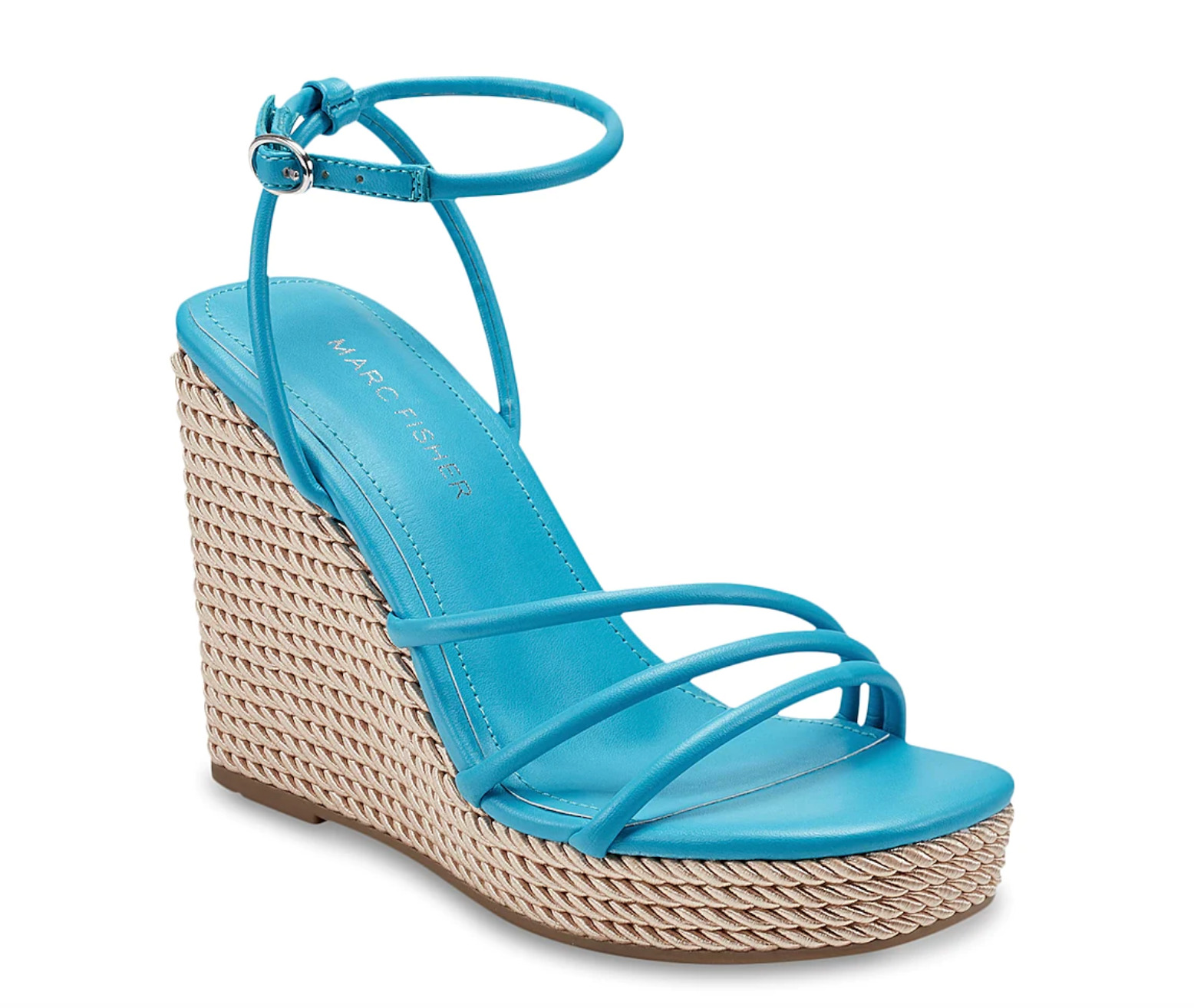 Blue Marc Fisher Wedge Sandals