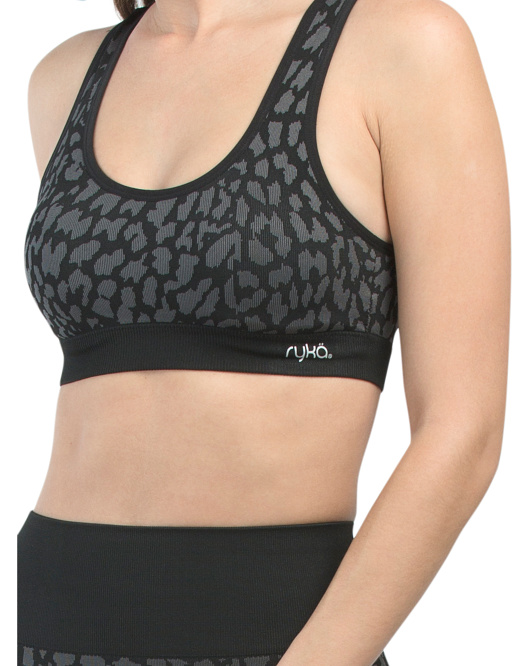 Kyodan Leopard Sports Top with Built in Bra