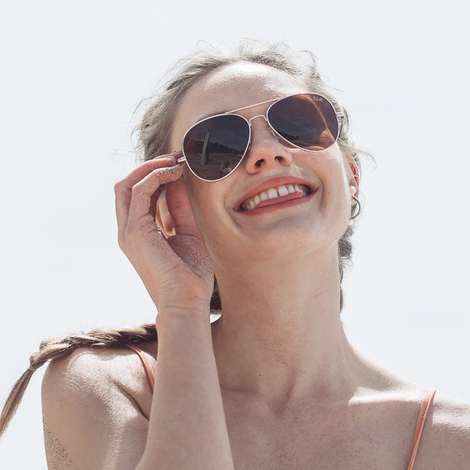 oscar de la renta aviator sunglasses