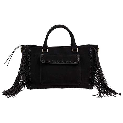 Summer Rose Fringe Tote Fabfitfun Black Fringe 3