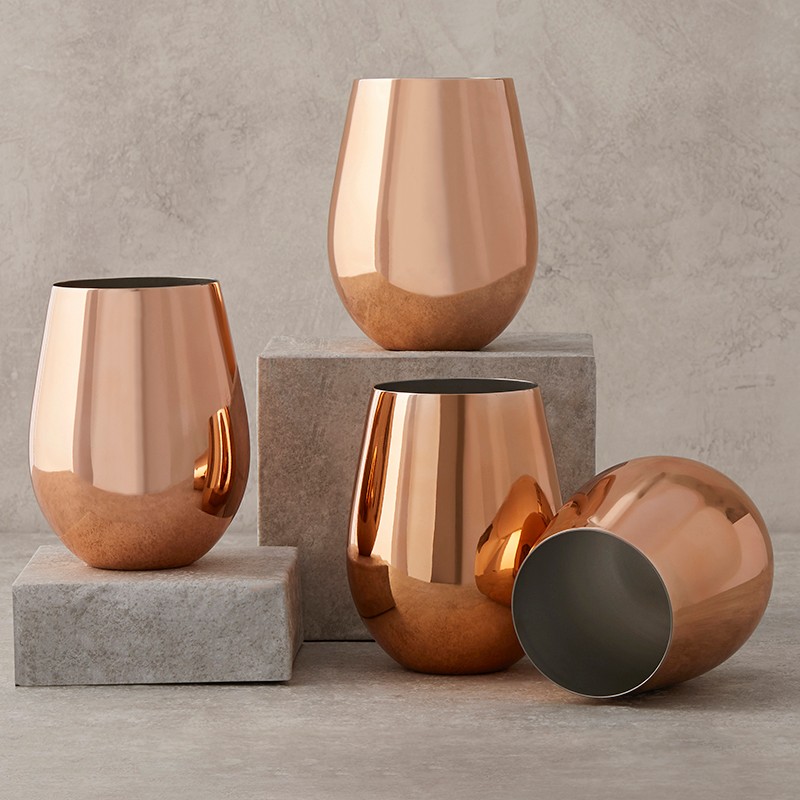 Set of 4 Copper Cups