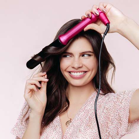 pink nume curling wand