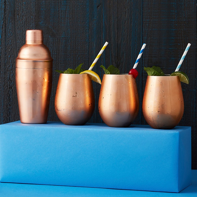 Set of 4 Copper Cups