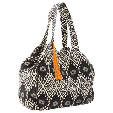 dot dash woven bag