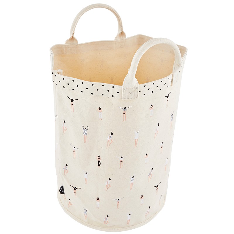 Getting Dressed Short Round Canvas Bin