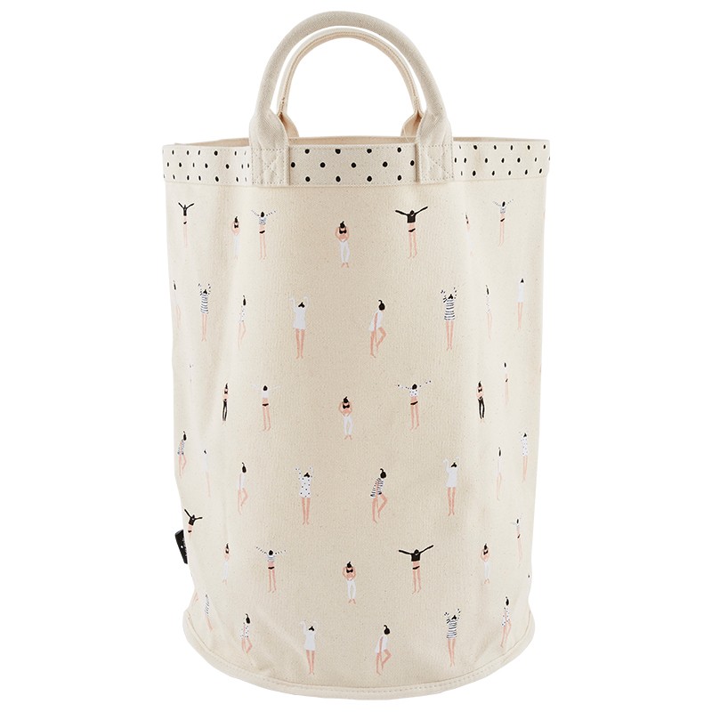 Getting Dressed Short Round Canvas Bin