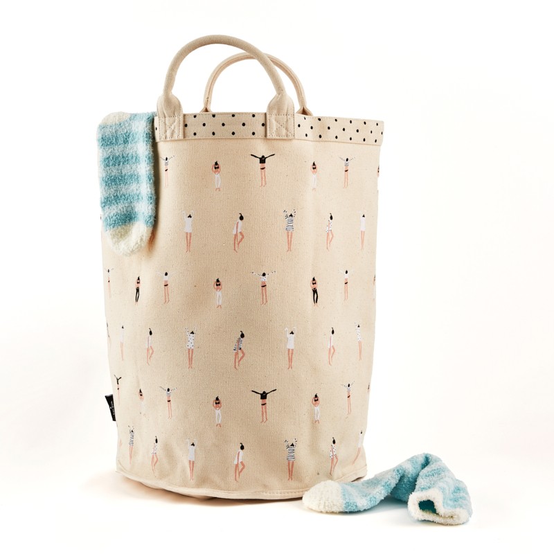Getting Dressed Short Round Canvas Bin