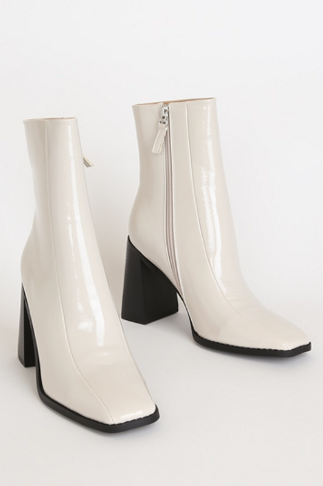 White square toe on sale boots