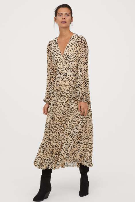 h&m leopard maxi dress