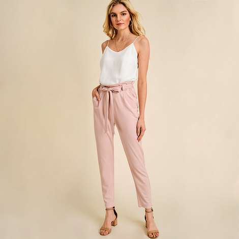 high waisted slim pants