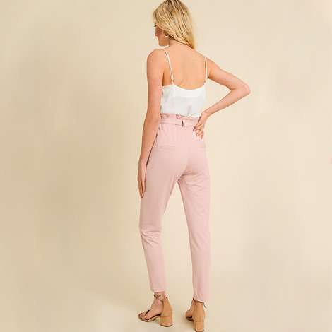 high waist slim pants