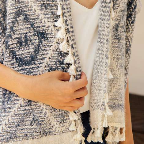 fringe lurex cardigan