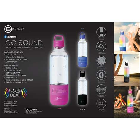 water bottle with built in speaker