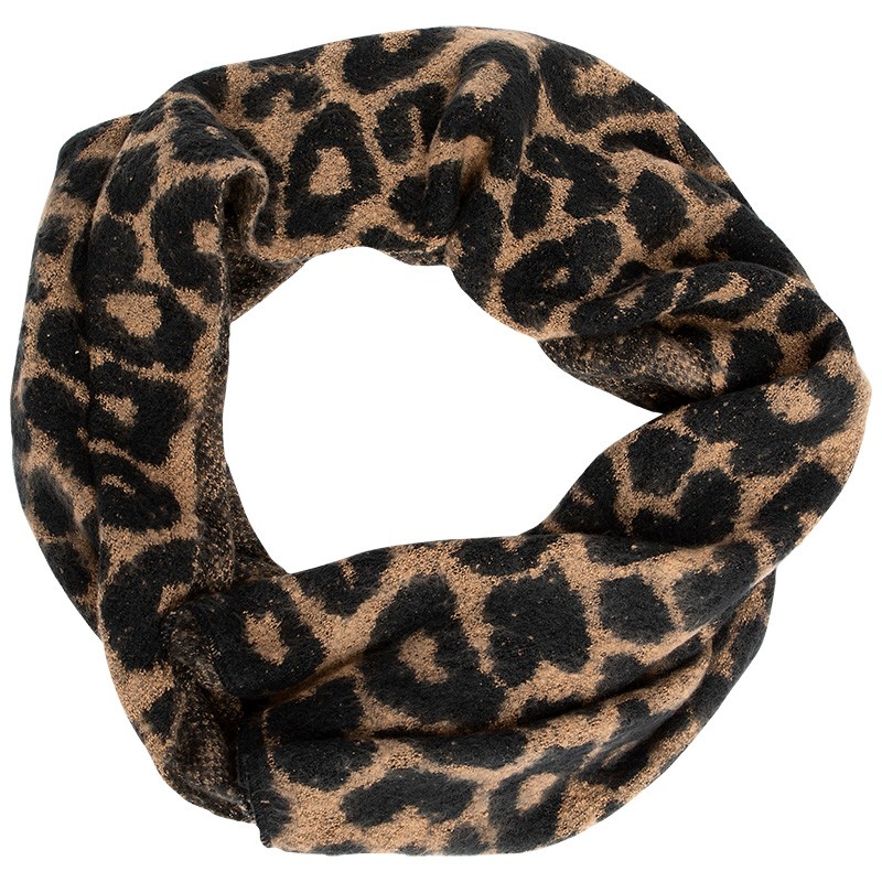 Leopard Print Fuzzy Scarf