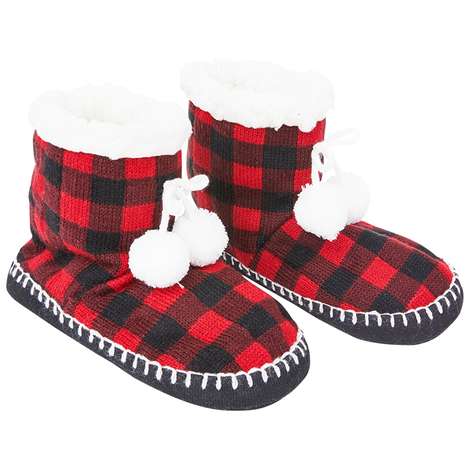 Muk luks discount plaid bootie slipper