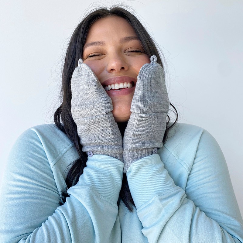Fleece-Lined Fingerless Texting Mittens