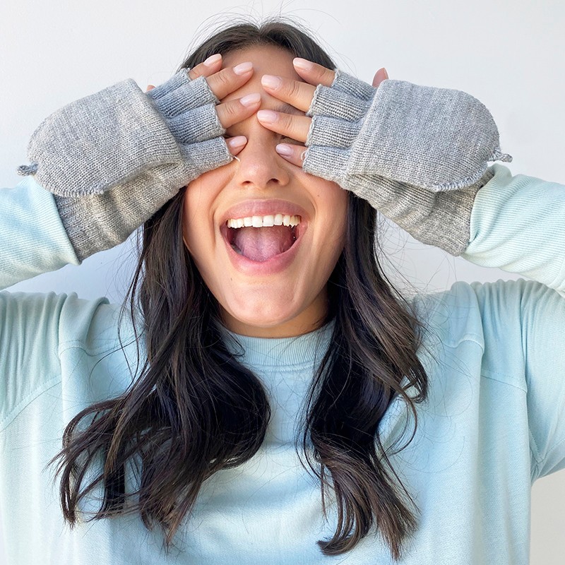 Fleece-Lined Fingerless Texting Mittens