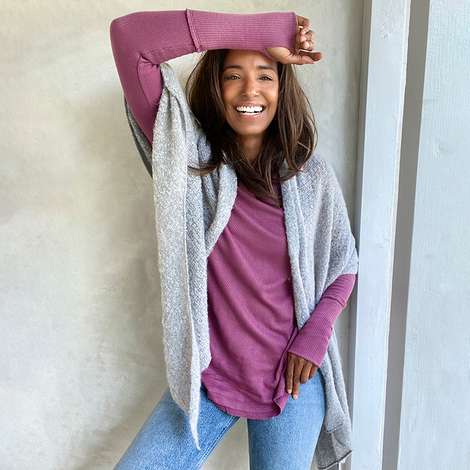 Cozy Scarf in Grey by Summer & Rose - FabFitFun