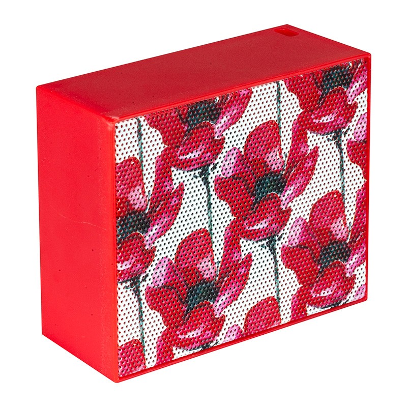 POP Printed Portable Bluetooth Speaker - Red Floral