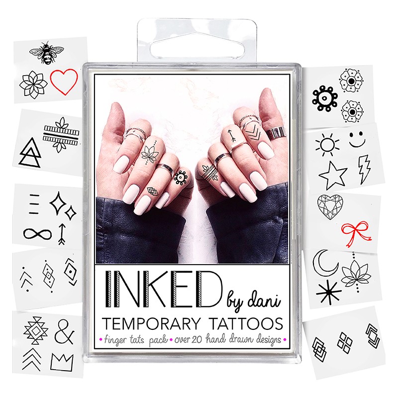 Finger Tats Temporary Tattoo Pack