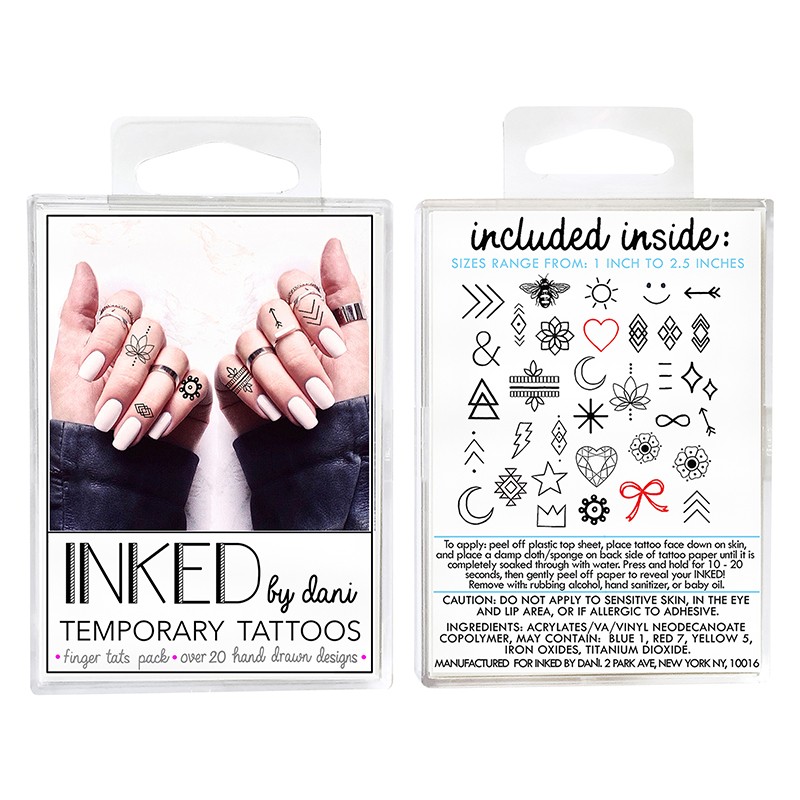 Finger Tats Temporary Tattoo Pack