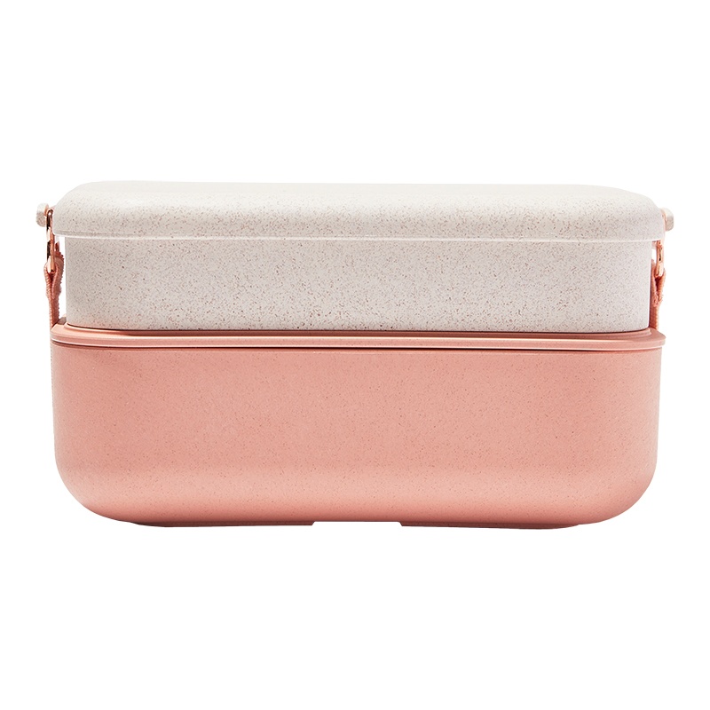 Layered Lunch Box with Clips + Utensils