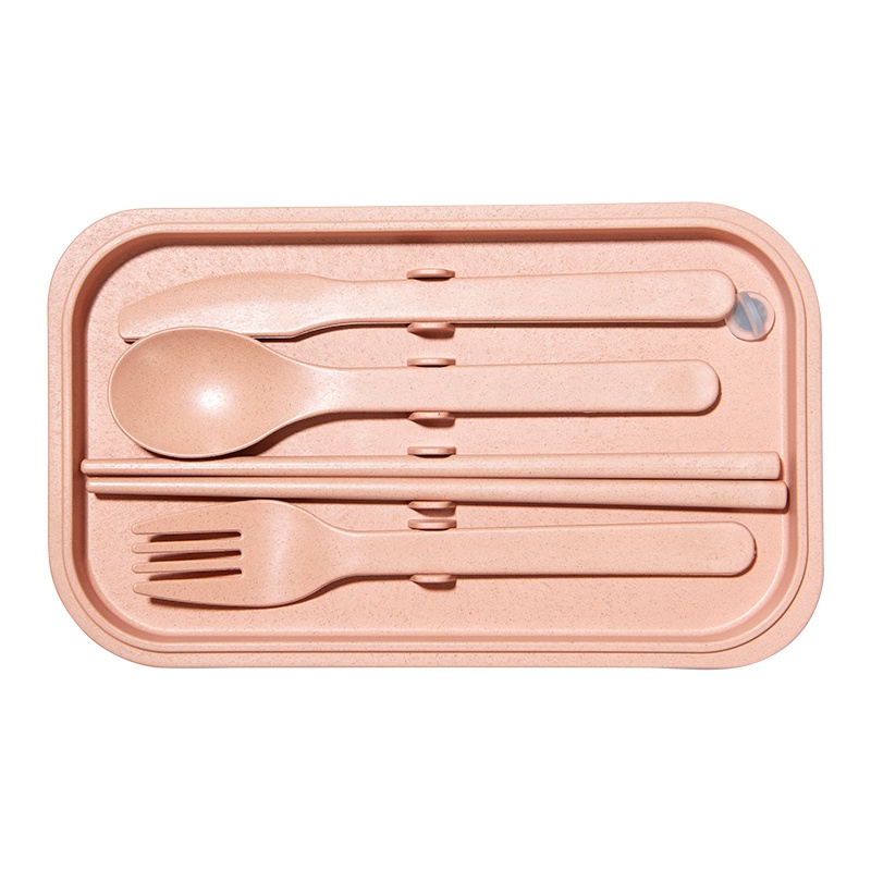 Layered Lunch Box with Clips + Utensils