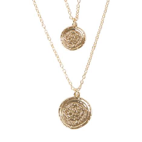 Faded Future double coin pendant necklace in silver | ASOS